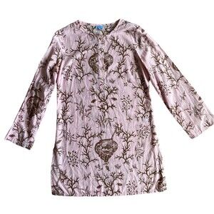 J McLaughlin Womens Silk Swim Cover Up Size S‎ Pink Tunic Dress Resort Tropical
